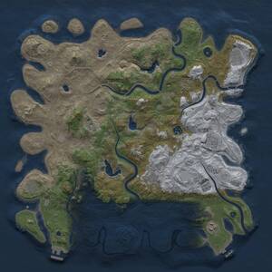 Thumbnail Rust Map: Procedural Map, Size: 4500, Seed: 93078649, 15 Monuments