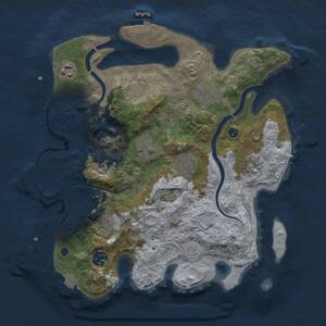 Thumbnail Rust Map: Procedural Map, Size: 3300, Seed: 1924671745, 14 Monuments