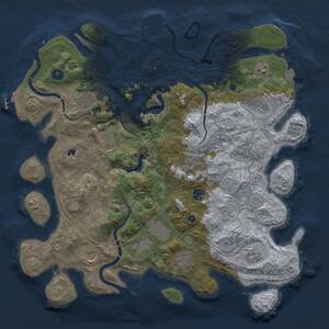 Thumbnail Rust Map: Procedural Map, Size: 4250, Seed: 550791214, 17 Monuments