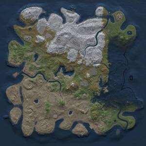 Thumbnail Rust Map: Procedural Map, Size: 4500, Seed: 316154315, 17 Monuments