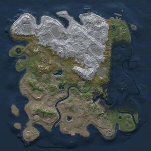 Thumbnail Rust Map: Procedural Map, Size: 4000, Seed: 1920829942, 17 Monuments