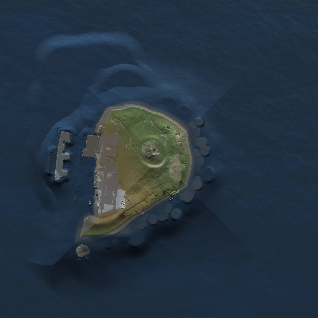 Rust Map: Procedural Map, Size: 1000, Seed: 84300, 2 Monuments
