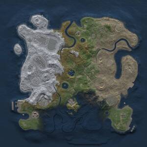 Thumbnail Rust Map: Procedural Map, Size: 3500, Seed: 15906712, 15 Monuments