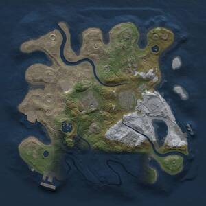 Thumbnail Rust Map: Procedural Map, Size: 2750, Seed: 1561991994, 11 Monuments