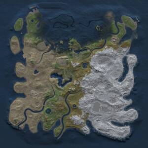 Thumbnail Rust Map: Procedural Map, Size: 4200, Seed: 654702370, 15 Monuments