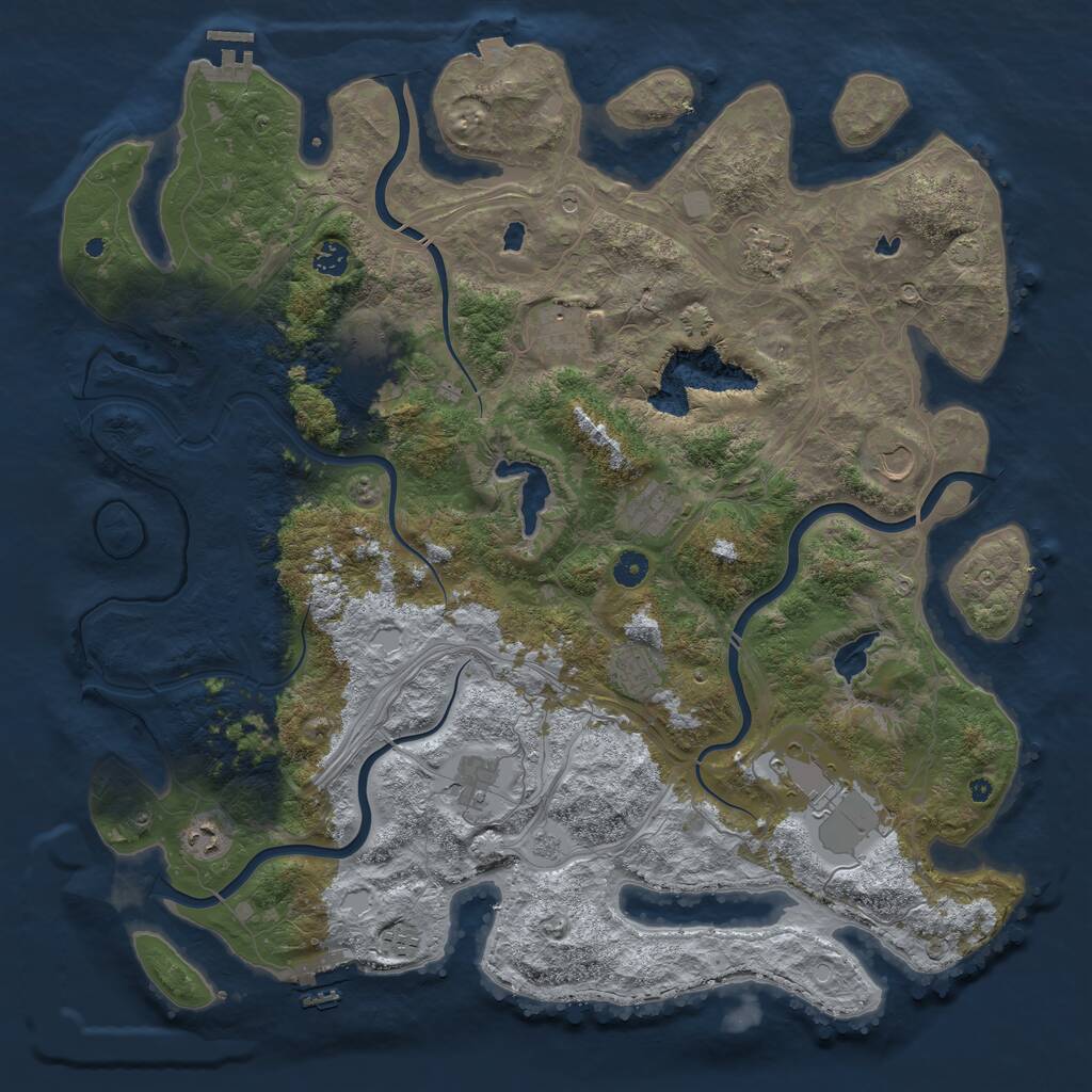 Rust Map: Procedural Map, Size: 4700, Seed: 75812009, 17 Monuments