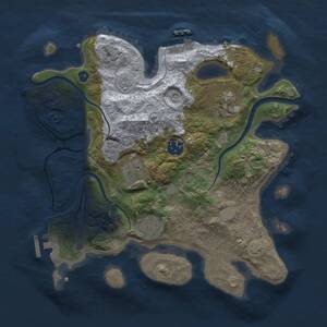 Thumbnail Rust Map: Procedural Map, Size: 3000, Seed: 249964452, 11 Monuments
