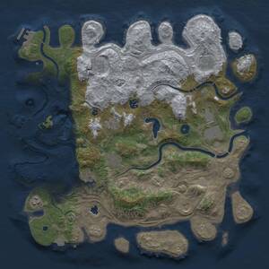 Thumbnail Rust Map: Procedural Map, Size: 4250, Seed: 1820886635, 16 Monuments