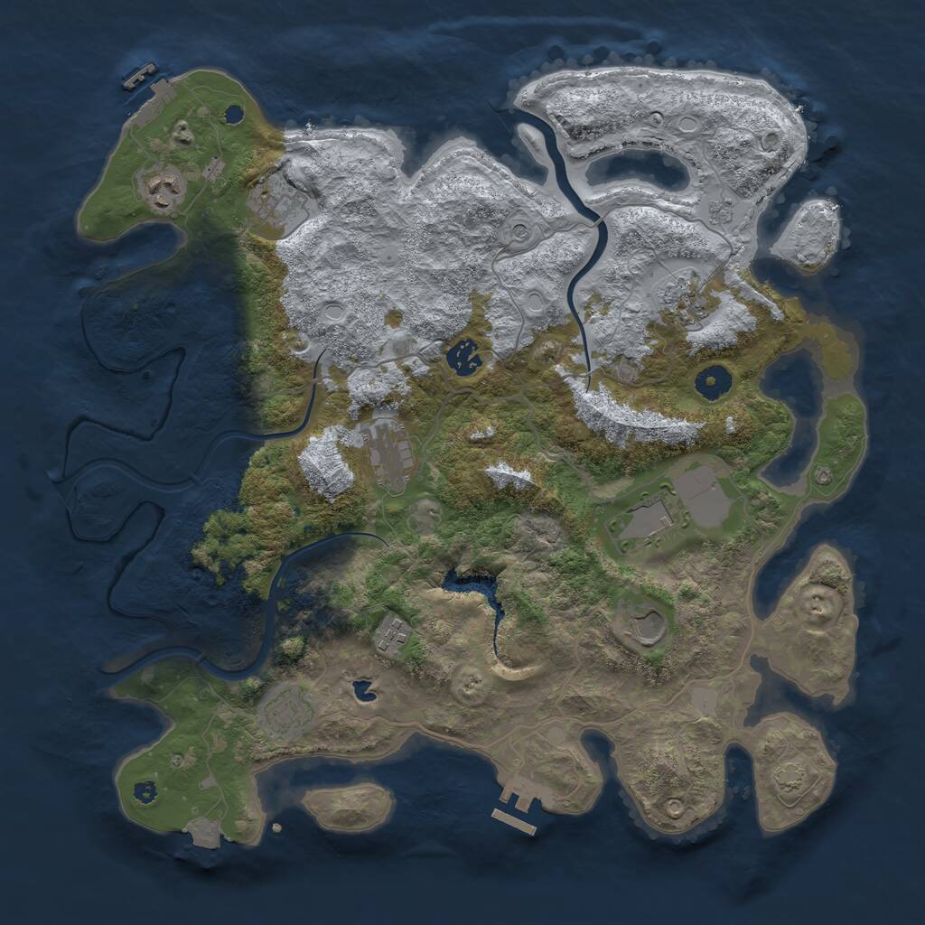 Rust Map: Procedural Map, Size: 4000, Seed: 14062026, 15 Monuments