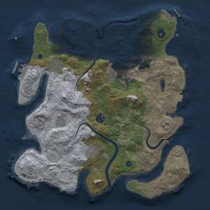 Thumbnail Rust Map: Procedural Map, Size: 3500, Seed: 944977027, 13 Monuments