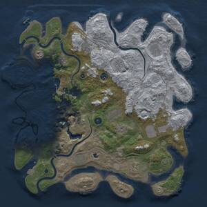 Thumbnail Rust Map: Procedural Map, Size: 4250, Seed: 1031058906, 16 Monuments