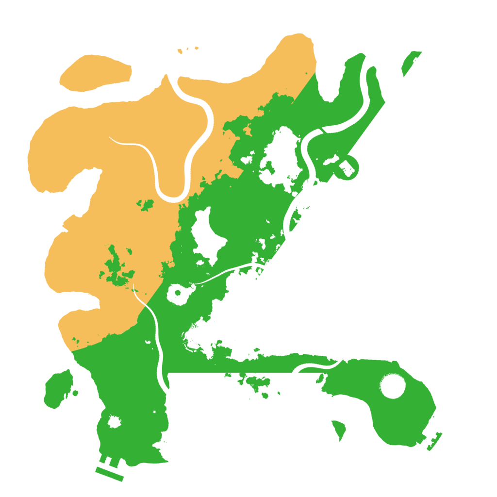 Biome Rust Map: Procedural Map, Size: 3500, Seed: 500118396