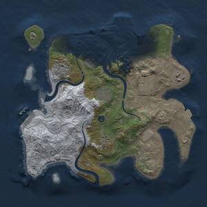 Thumbnail Rust Map: Procedural Map, Size: 3000, Seed: 1292410216, 11 Monuments