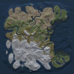 Thumbnail Rust Map: Procedural Map, Size: 4300, Seed: 685471814, 15 Monuments