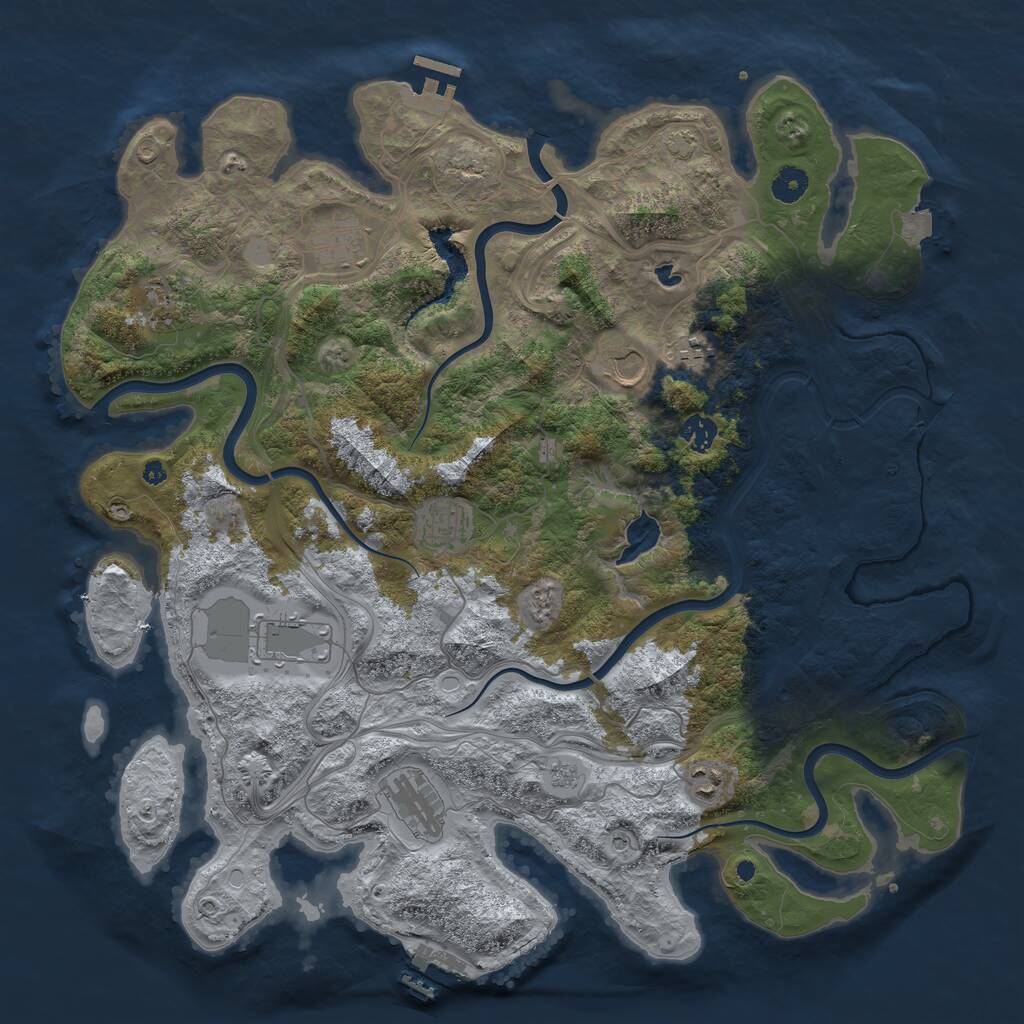 Rust Map: Procedural Map, Size: 4300, Seed: 685471814, 15 Monuments