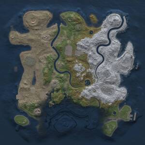 Thumbnail Rust Map: Procedural Map, Size: 3690, Seed: 2500, 14 Monuments