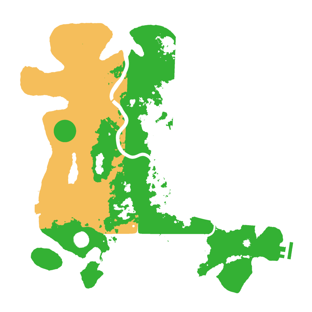 Biome Rust Map: Procedural Map, Size: 3690, Seed: 2500