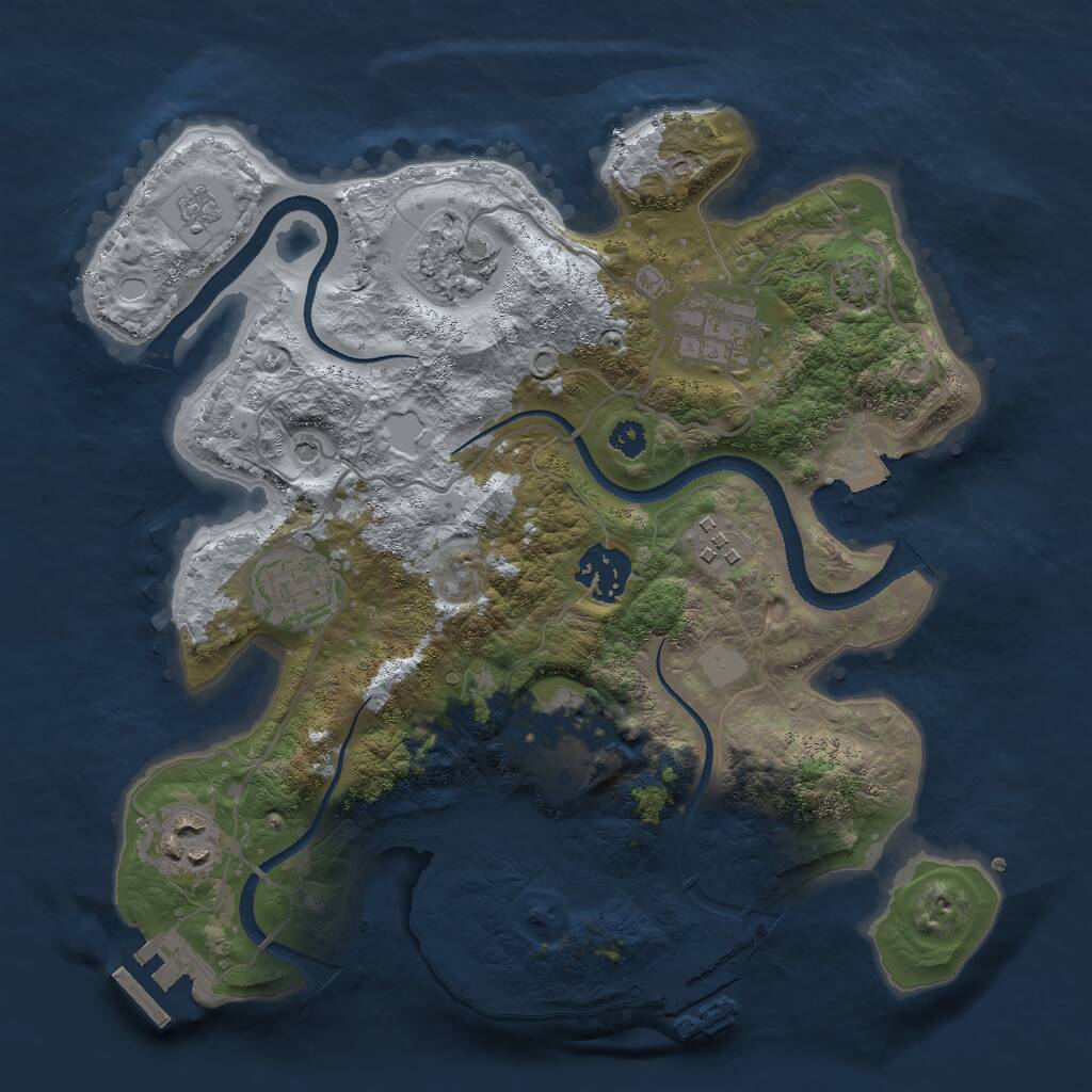 Rust Map: Procedural Map, Size: 3000, Seed: 20260605, 13 Monuments