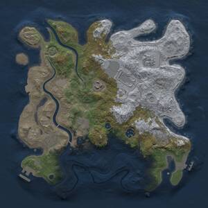 Thumbnail Rust Map: Procedural Map, Size: 3500, Seed: 1901764655, 14 Monuments