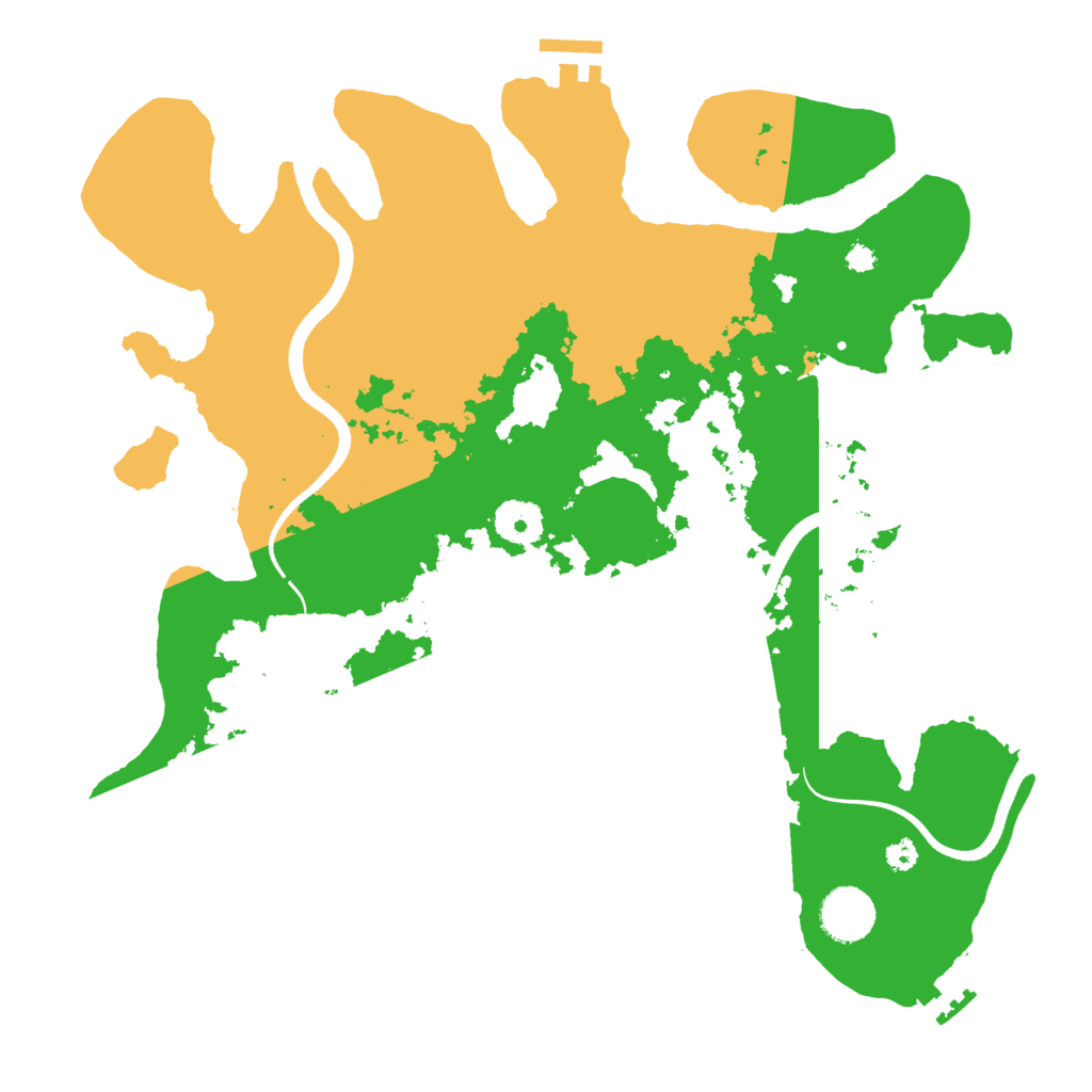 Biome Rust Map: Procedural Map, Size: 3500, Seed: 1481081501