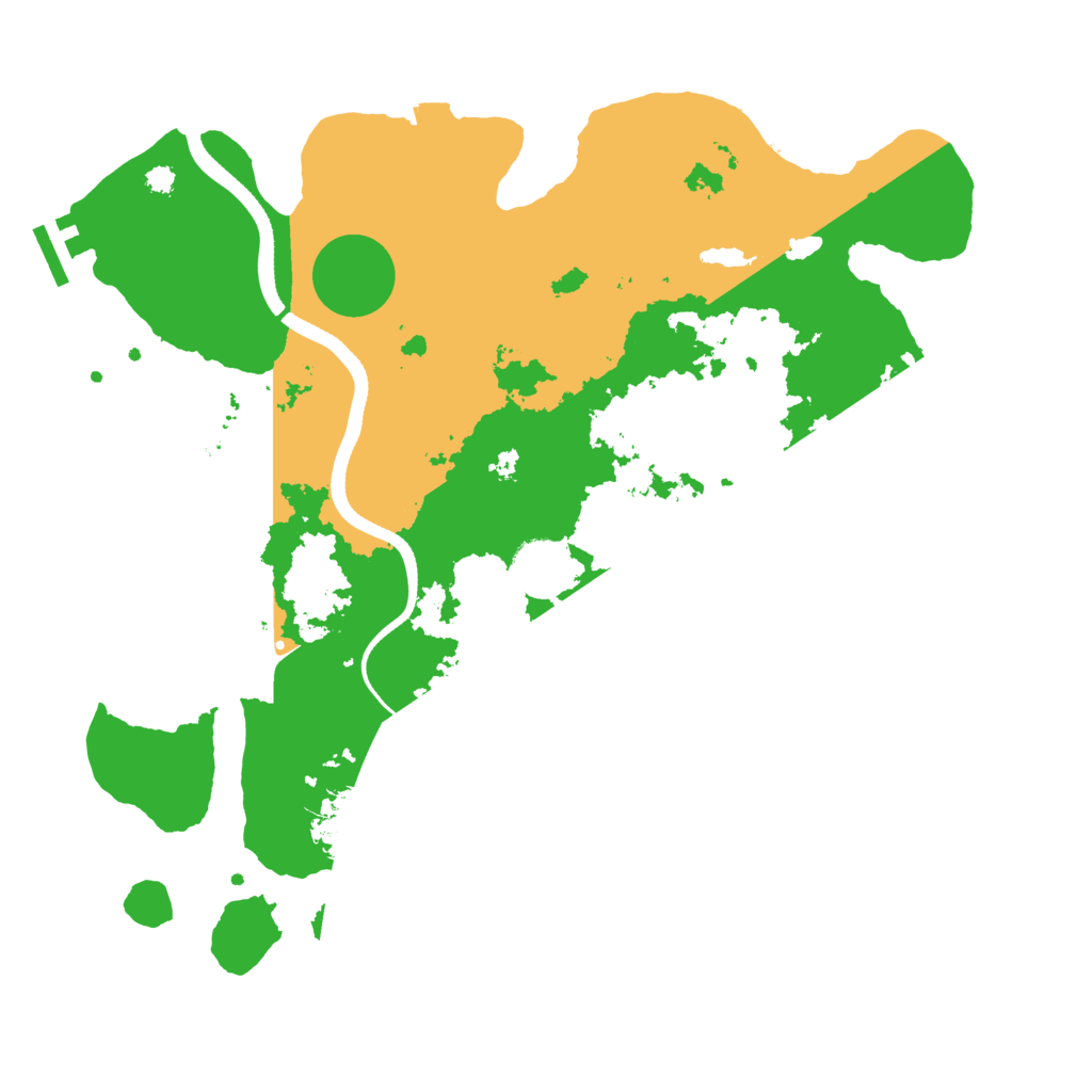 Biome Rust Map: Procedural Map, Size: 3500, Seed: 1217391217