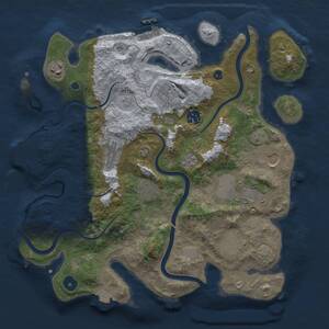 Thumbnail Rust Map: Procedural Map, Size: 3500, Seed: 20627827, 15 Monuments