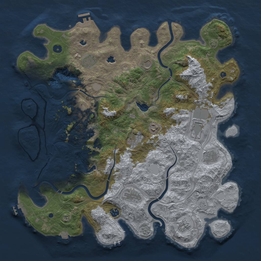 Rust Map: Procedural Map, Size: 4500, Seed: 20260604, 17 Monuments