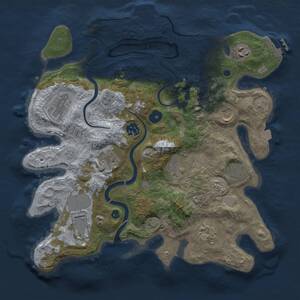 Thumbnail Rust Map: Procedural Map, Size: 3500, Seed: 551724276, 16 Monuments