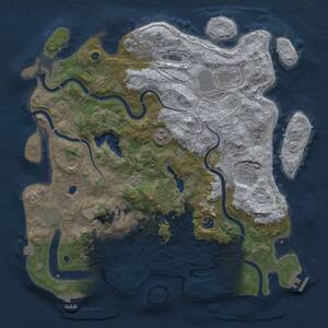 Thumbnail Rust Map: Procedural Map, Size: 4250, Seed: 69696967, 15 Monuments