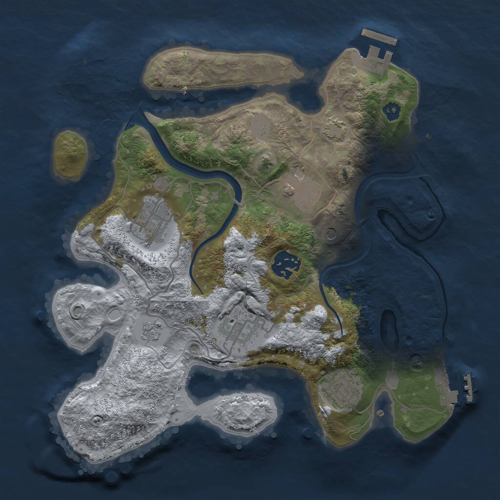 Rust Map: Procedural Map, Size: 2800, Seed: 754593832, 11 Monuments