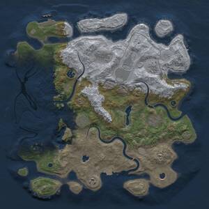 Thumbnail Rust Map: Procedural Map, Size: 4000, Seed: 278953974, 15 Monuments