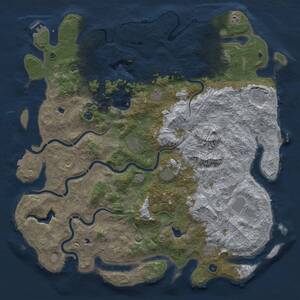 Thumbnail Rust Map: Procedural Map, Size: 5500, Seed: 1897428870, 17 Monuments