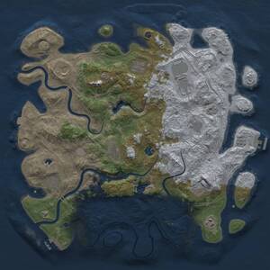 Thumbnail Rust Map: Procedural Map, Size: 4400, Seed: 482910536, 16 Monuments