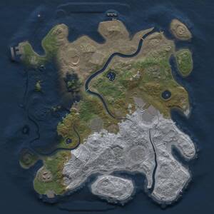 Thumbnail Rust Map: Procedural Map, Size: 3500, Seed: 2045144117, 15 Monuments