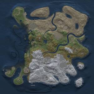 Thumbnail Rust Map: Procedural Map, Size: 3500, Seed: 1746873934, 14 Monuments
