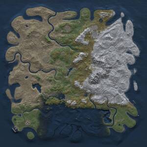 Thumbnail Rust Map: Procedural Map, Size: 5800, Seed: 113658857, 17 Monuments