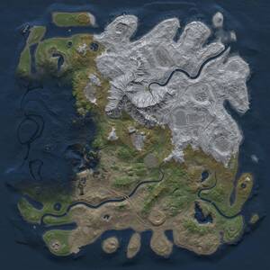 Thumbnail Rust Map: Procedural Map, Size: 5000, Seed: 1140375045, 17 Monuments