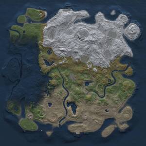 Thumbnail Rust Map: Procedural Map, Size: 4500, Seed: 9867423, 17 Monuments