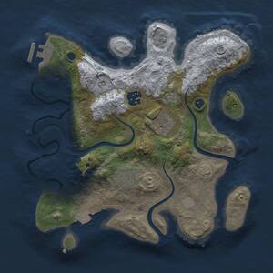 Thumbnail Rust Map: Procedural Map, Size: 2800, Seed: 379368884, 8 Monuments