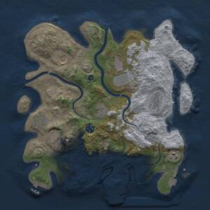 Thumbnail Rust Map: Procedural Map, Size: 3500, Seed: 1880362429, 15 Monuments