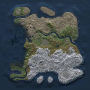 Thumbnail Rust Map: Procedural Map, Size: 3300, Seed: 2110294657, 11 Monuments