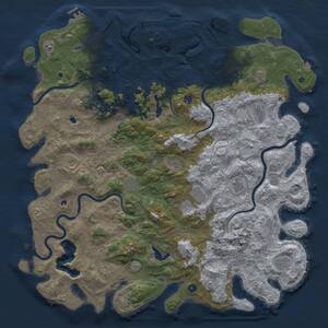 Thumbnail Rust Map: Procedural Map, Size: 5600, Seed: 702442810, 17 Monuments