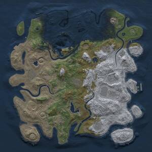 Thumbnail Rust Map: Procedural Map, Size: 4250, Seed: 1225935838, 17 Monuments