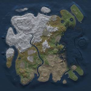 Thumbnail Rust Map: Procedural Map, Size: 3750, Seed: 630576412, 14 Monuments
