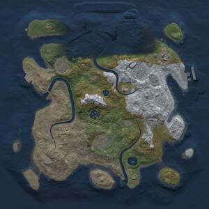 Thumbnail Rust Map: Procedural Map, Size: 3250, Seed: 1045309908, 12 Monuments