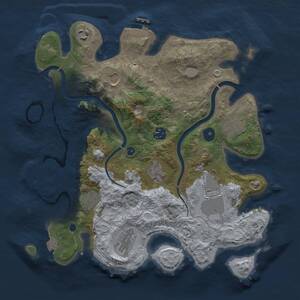 Thumbnail Rust Map: Procedural Map, Size: 3500, Seed: 1662306477, 15 Monuments