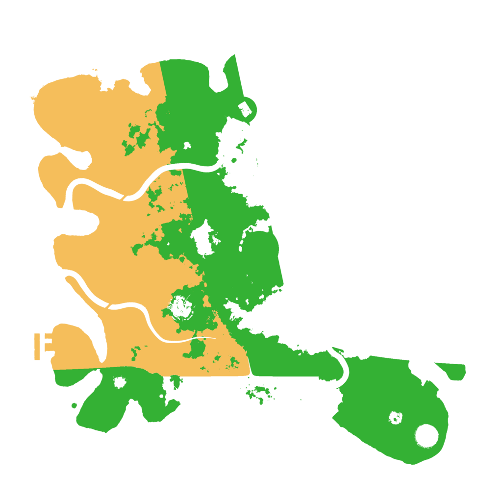 Biome Rust Map: Procedural Map, Size: 3800, Seed: 23364
