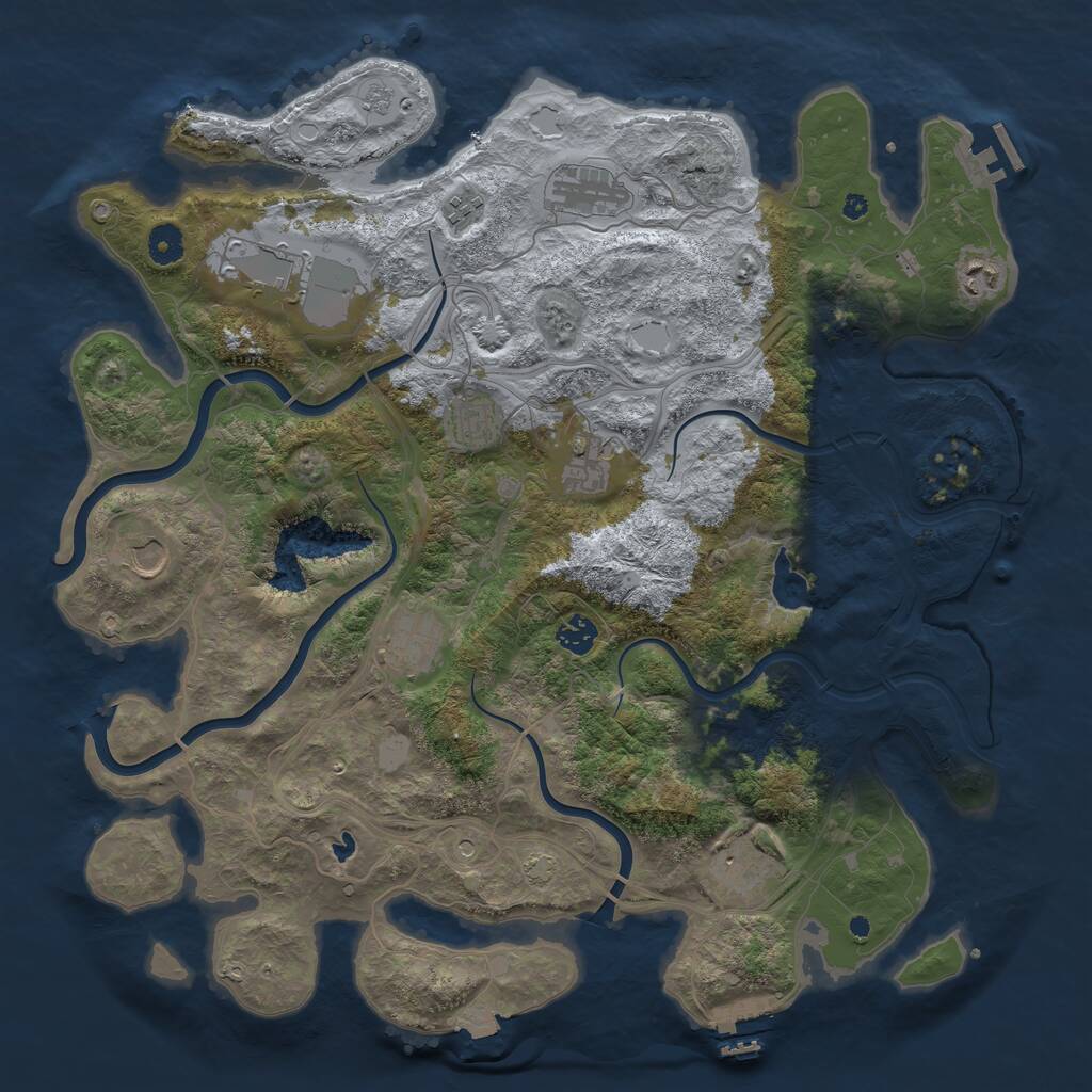 Rust Map: Procedural Map, Size: 4250, Seed: 14731, 16 Monuments