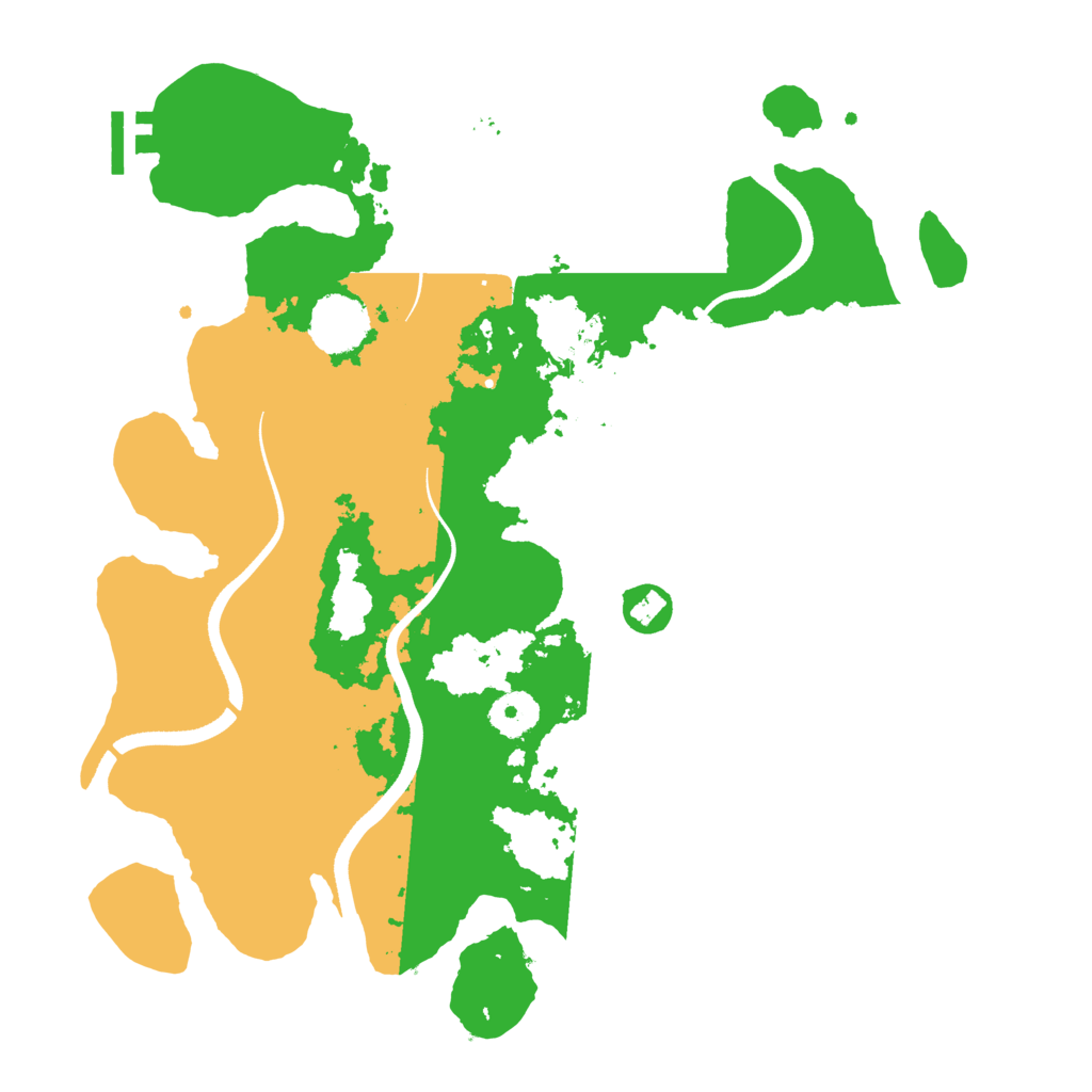 Biome Rust Map: Procedural Map, Size: 3500, Seed: 42421