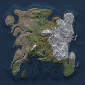 Thumbnail Rust Map: Procedural Map, Size: 3000, Seed: 845258090, 11 Monuments